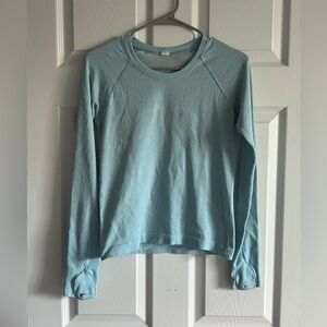 Lululemon Swiftly Tech Long Sleeve Short- Blue